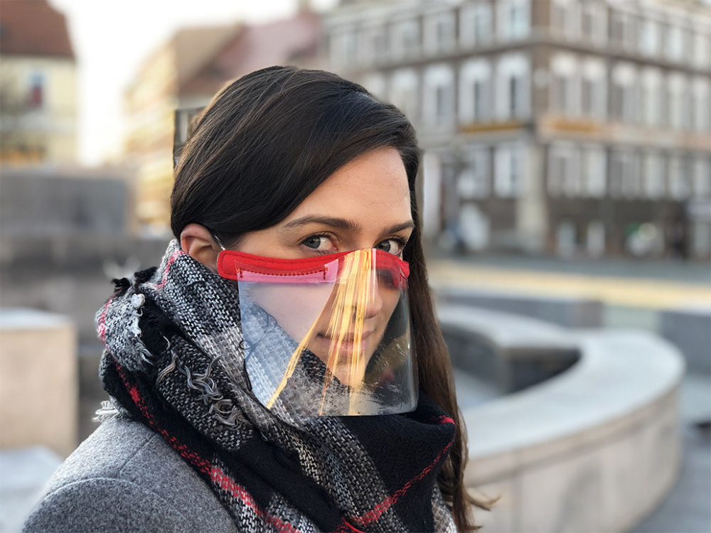 Logo trade advertising product photo of: KALIPSO clear face shield-mask for mouth and nose 1447162